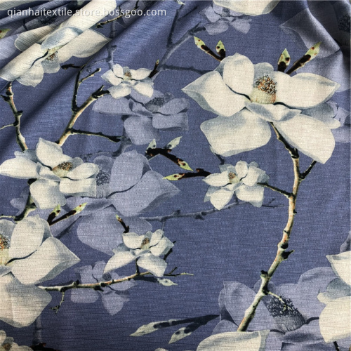 polyester strench jacquard printed knitting fabric